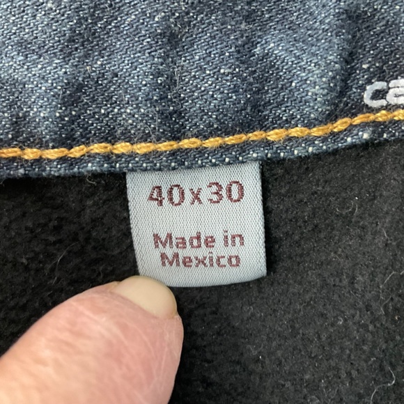 CARHARTT RUGGED FLEX RELAXED FIT DARK WASH FLEECE LINED 5 POCKET JEANS 40/30 NWT - Picture 9 of 11